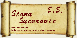 Stana Šućurović vizit kartica